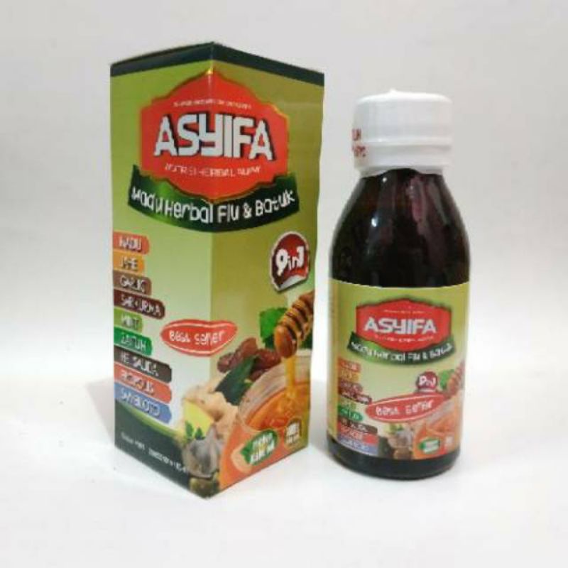 

Madu Herbal Flu dan Batuk 9 in 1 ASYIFA | Madu Batuk Asyifa isi 165 Gram.