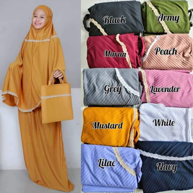 Mukena Plisket Dewasa//Murah