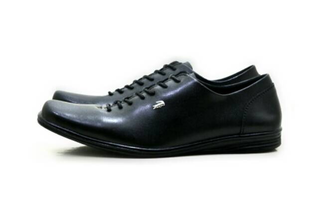 TERMURAH !!! SEPATU PRIA CROCODILE PANTOPEL HITAM TALI BUAT KERJA GAYA CASUAL SANTAI FORMAL