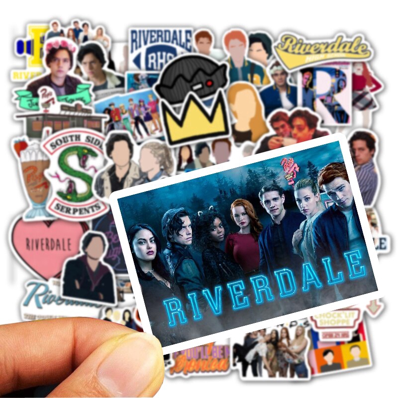 50pcs Diy Riverdale Waterproof Tv Picture Stickers For Mobile / Laptop / Suitcase