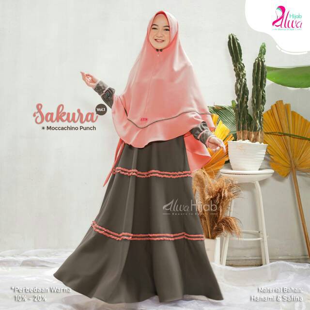 Gamis Sakura | Gamis Syari saja Terlaris | Gamis Moscrep Premium-3