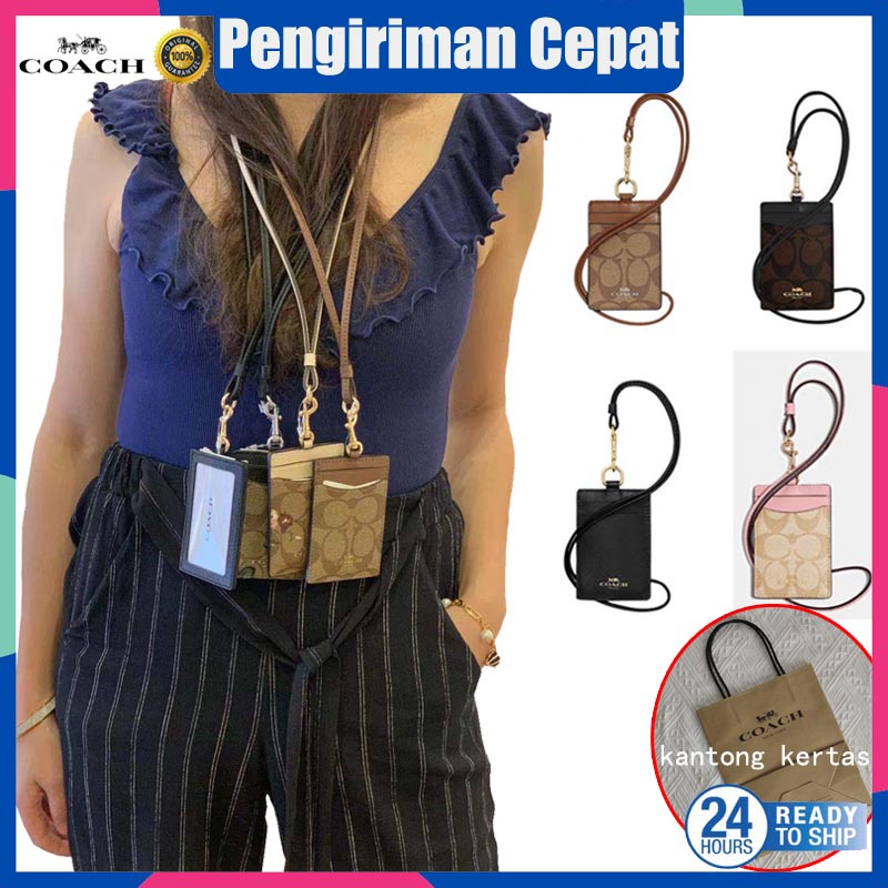 

(Pengiriman Cepat )Coach Lanyard Kartu kerja pemegang kartu id Kartu Nama Kartu Kampus Pemegang Kartu