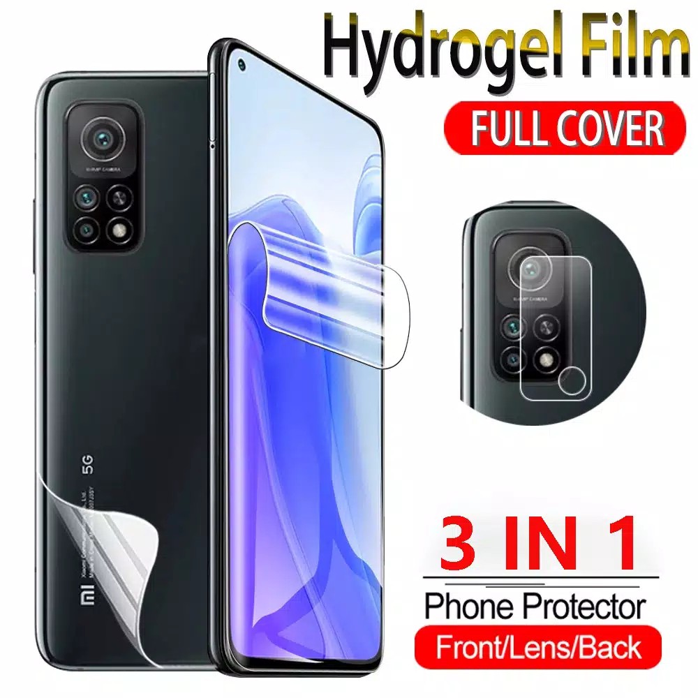 SET Hydrogel screen guard DEPAN BELAKANG CAMERA XIAOMI MI 10T PRO mi 10T