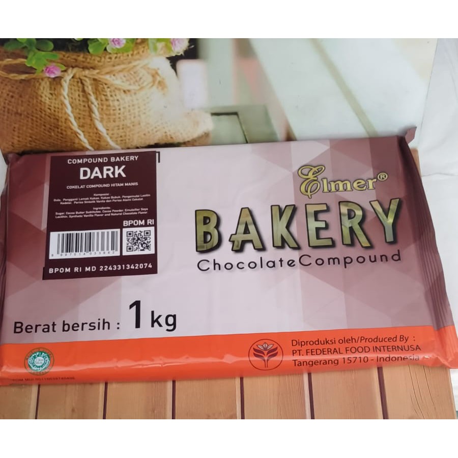 

Elmer Compound Bakery Dark Coklat Blok 1 Kg