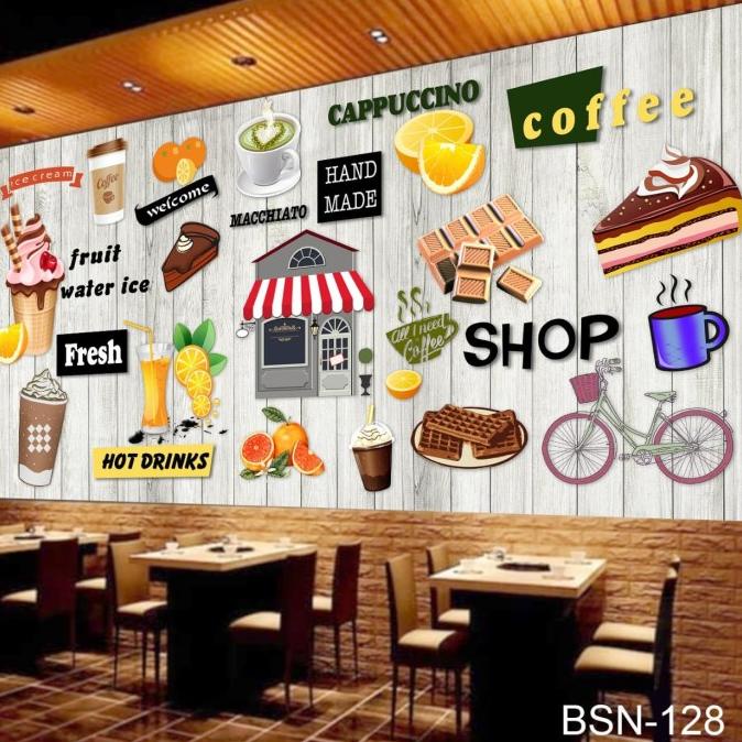WALLPAPER CUSTOM 3D WALLPAPER DINDING CAFE 7 Terbaru