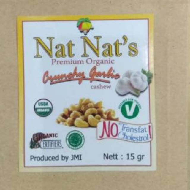 

Nat-Nat's Cashew Snacks Crunchy Garlic @15gr