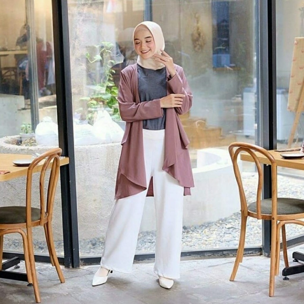 Kulot Premium Cewek Bahan Scuba / Celana Kulot Highwaist Casual Wanita