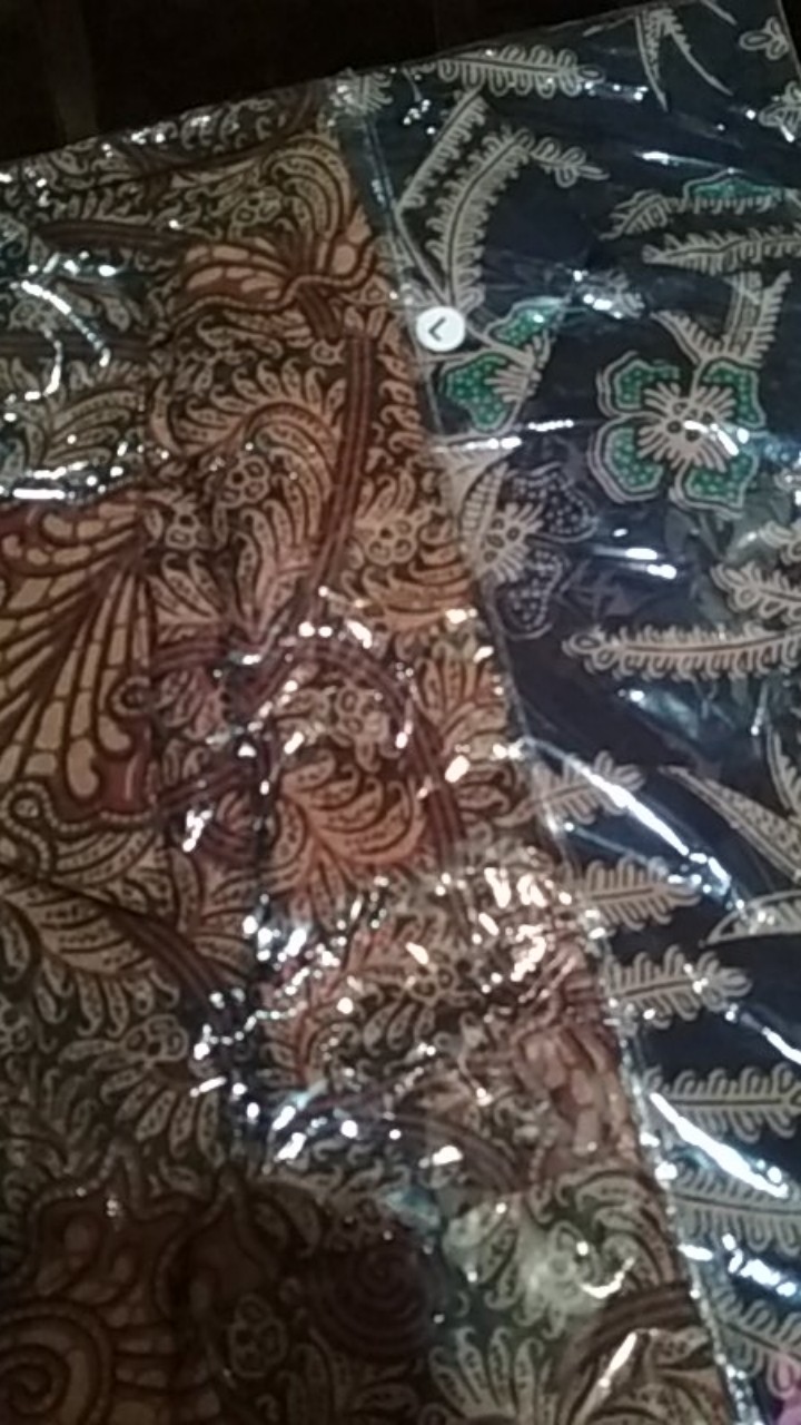 Dian Batik Hrb026 Kenongo Kemeja Putri Malu Pendek Pekalongan Padi M L Xl Tulis Halus Kemeja Batik.
