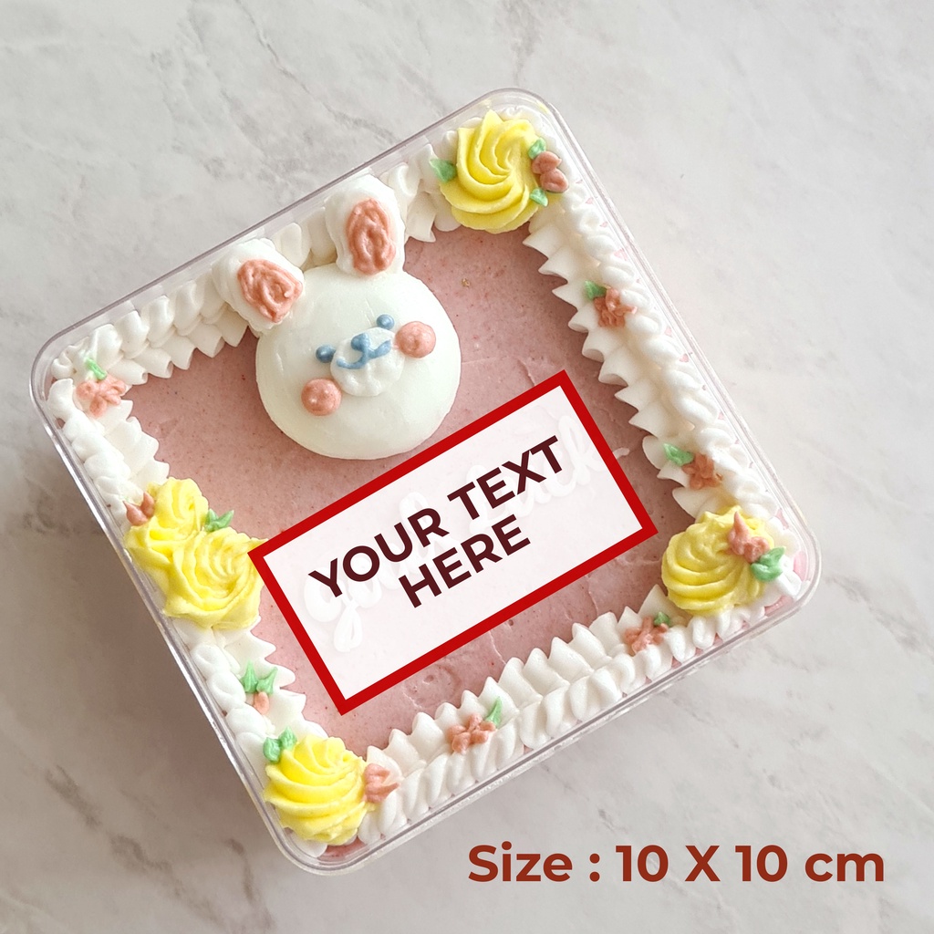 

Korean dessert box / cake box rabbit