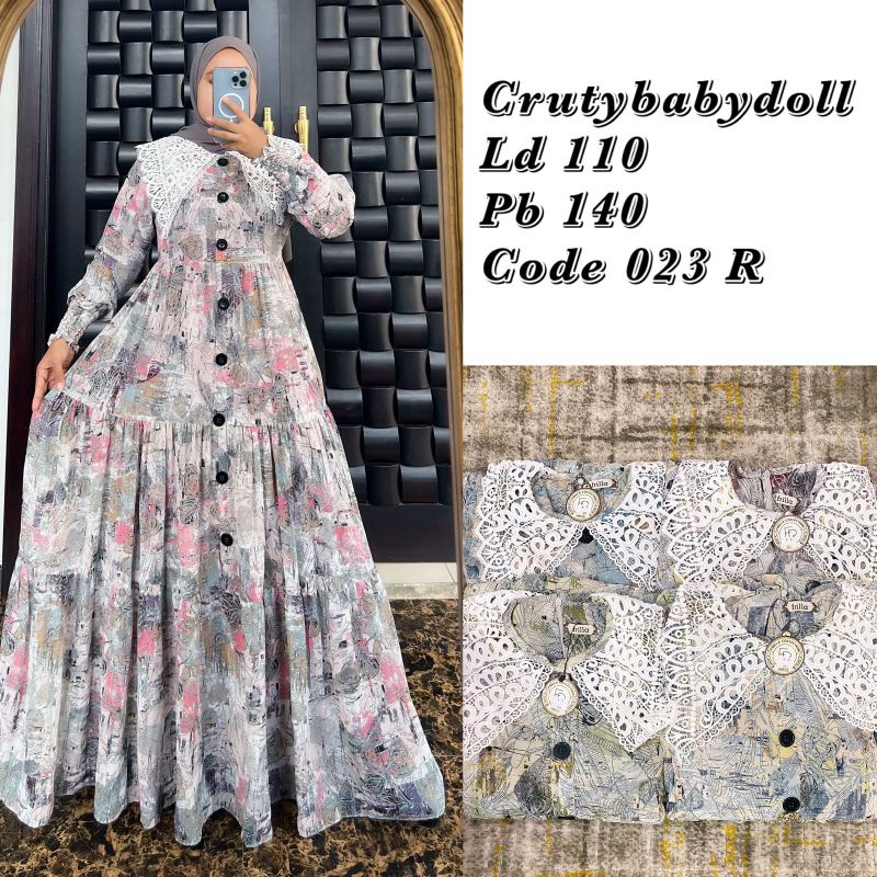 GAMIS FRILLA ORIGINAL KERAH KOREA