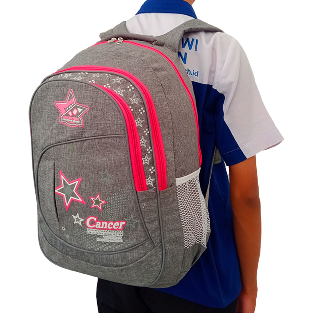ONEPIECE Tas Sekolah Pria Ransel Backpack SMP SMA SMU 15 inch Cancer