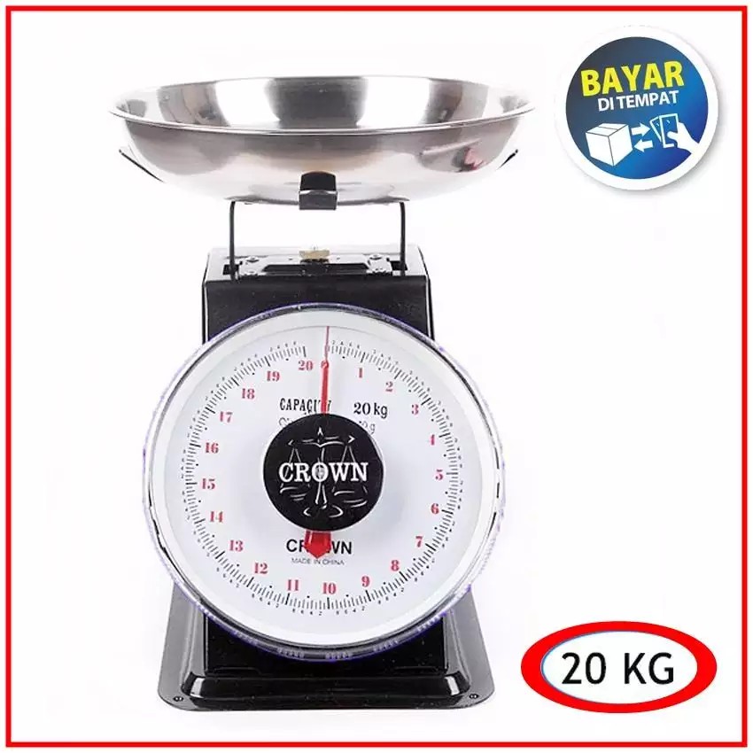 Timbangan Crown 20kg Duduk/Timbangan Manual/Timbangan Buah 20 Kg