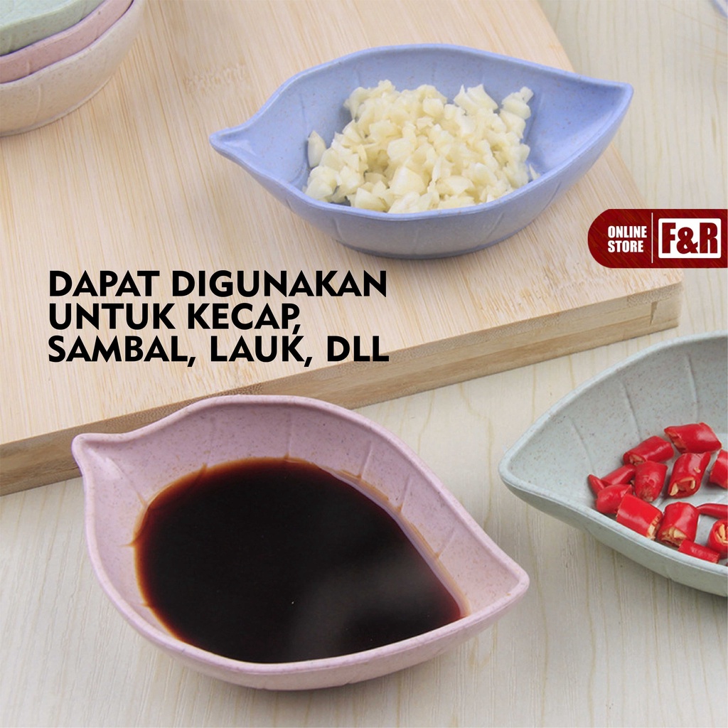 Tempat Makanan Mangkuk Kecil Plastik Jerami Gandum Mangkok Mini Sambal Saus Kecap Wadah Makan