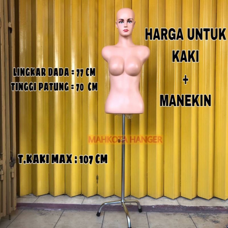 MANEKIN TORSO WANITA DEWASA + KAKI BESI / PATUNG TORSO CEWEK + KAKI BESI