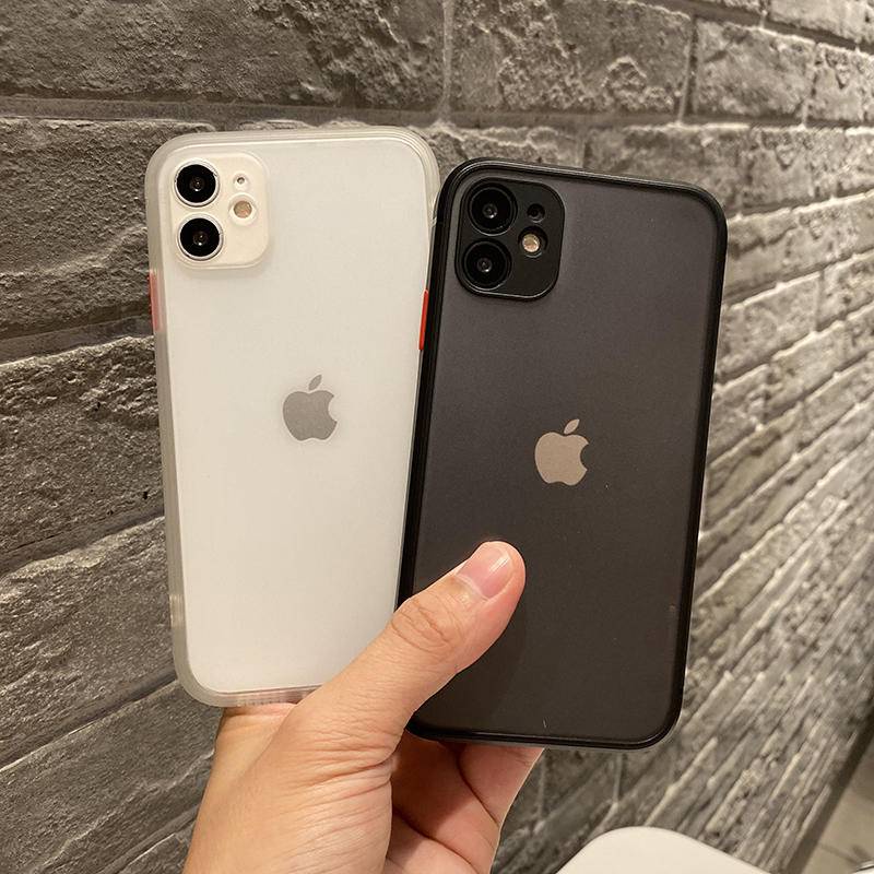 Soft Case Bumper Silikon Matte Transparan Shockproof Untuk iPhone 13 12 Mini SE 2022 2020 6 6S 7 8 Plus