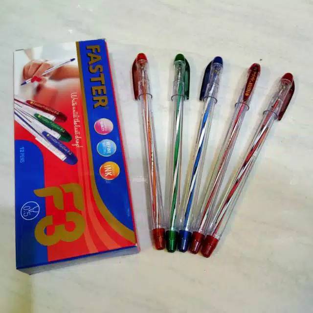 

Bolpen / Ballpoint / Pen / Pena Faster F3 Hitam
