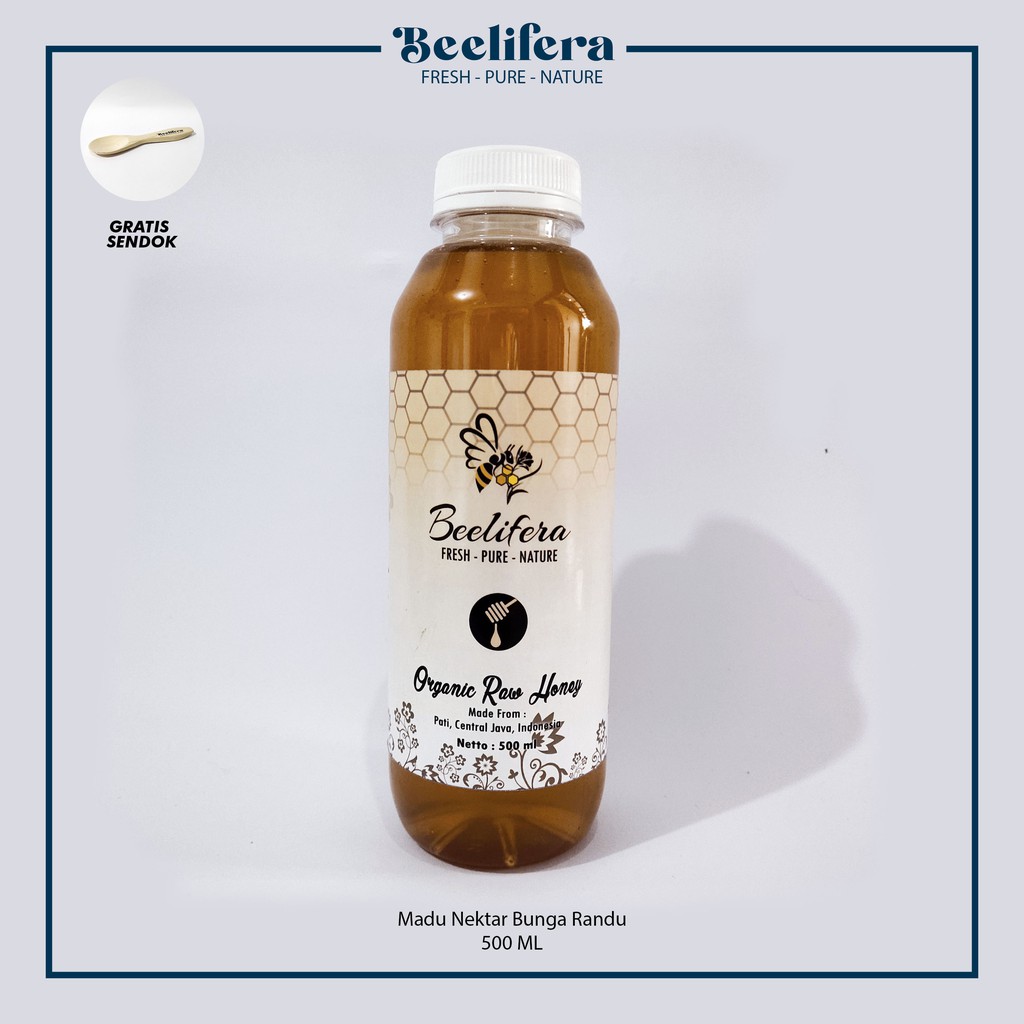 

[COD] Madu Beelifera - Madu Nektar Bunga Randu 500 ML - Apis Melifera Raw Honey 100% Madu Murni