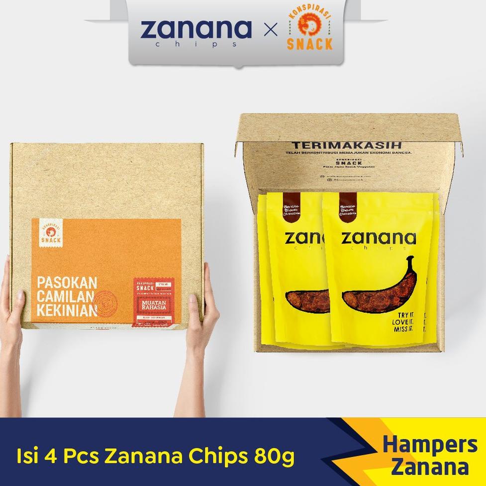 

Flas Sale | WnR Hampers Zanana 4pcs - Bisa Request Tulisan Ucapan - Zanana x Konspirasi Snack |Produk@nyaman