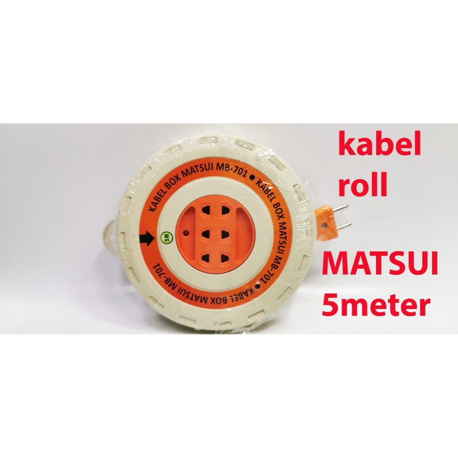 Roll Kabel 5 meter ORANGE - HIJAU merk MATSUI / Box Cable - kabel rol