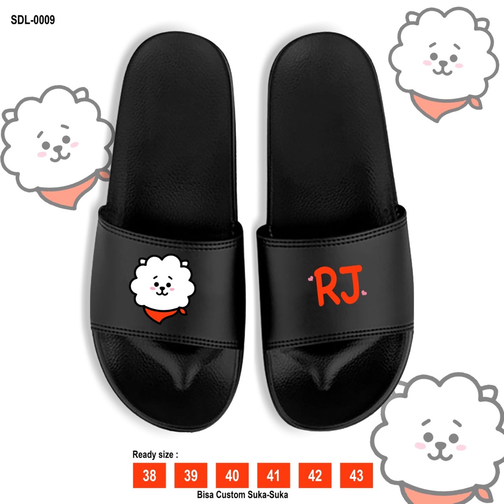 Sendal Custom BT21 Sendal Selop BT21 Sendal Rumah Sandal BTS BT21 Sandal Slop Custom BT21