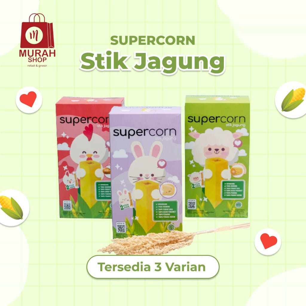 

Supercorn Stik Jagung 1box (12 pcs) Snack Cemilan Anak