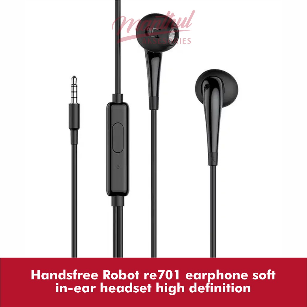 Handsfree Robot re701 earphone soft in-ear headset high definition