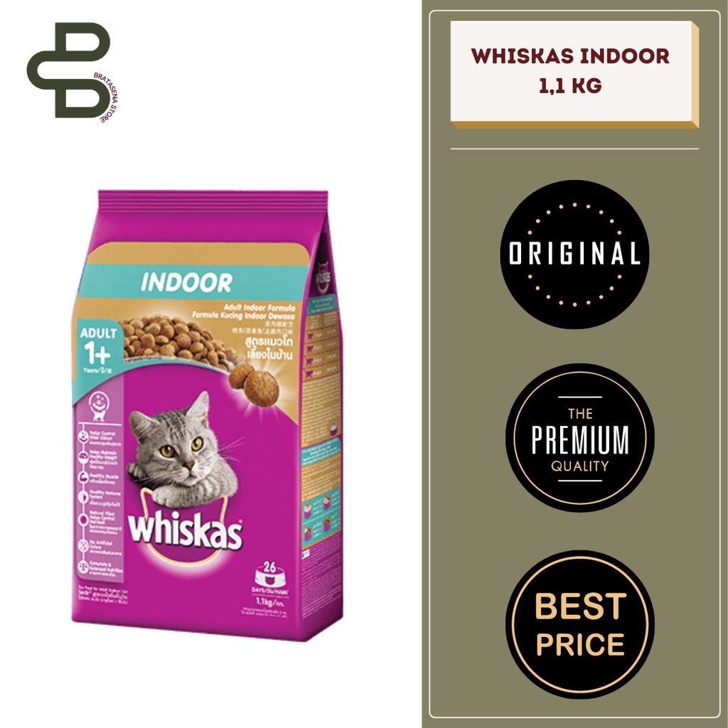 WHISKAS ADULT INDOOR 1,1 KG FRESHPACK