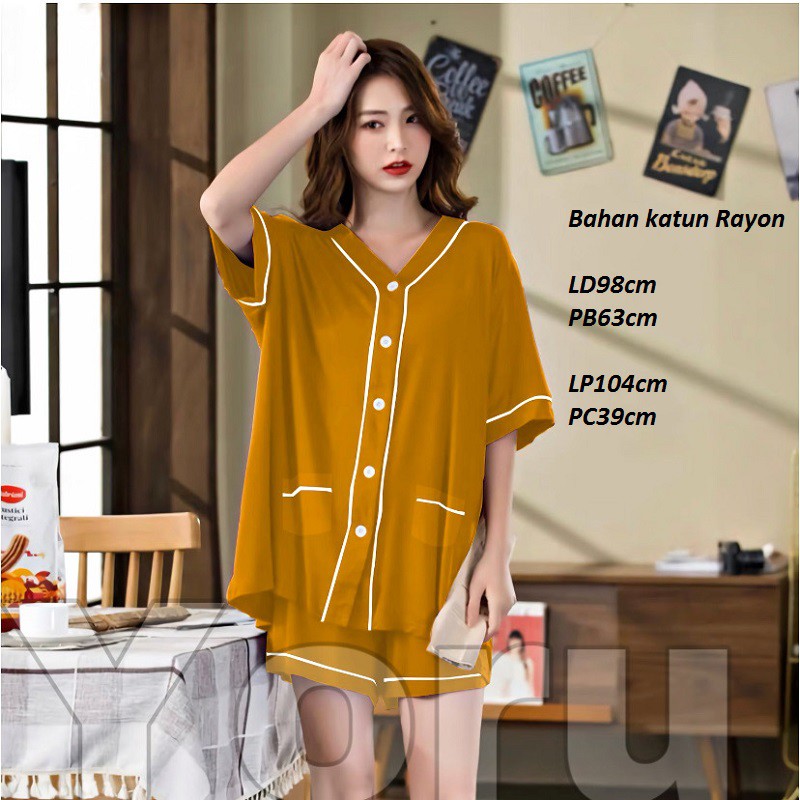 Pamelo Piyama Hotpan 20 corak Fashion Wanita Piyama Import Korea Style Baju Tidur Import