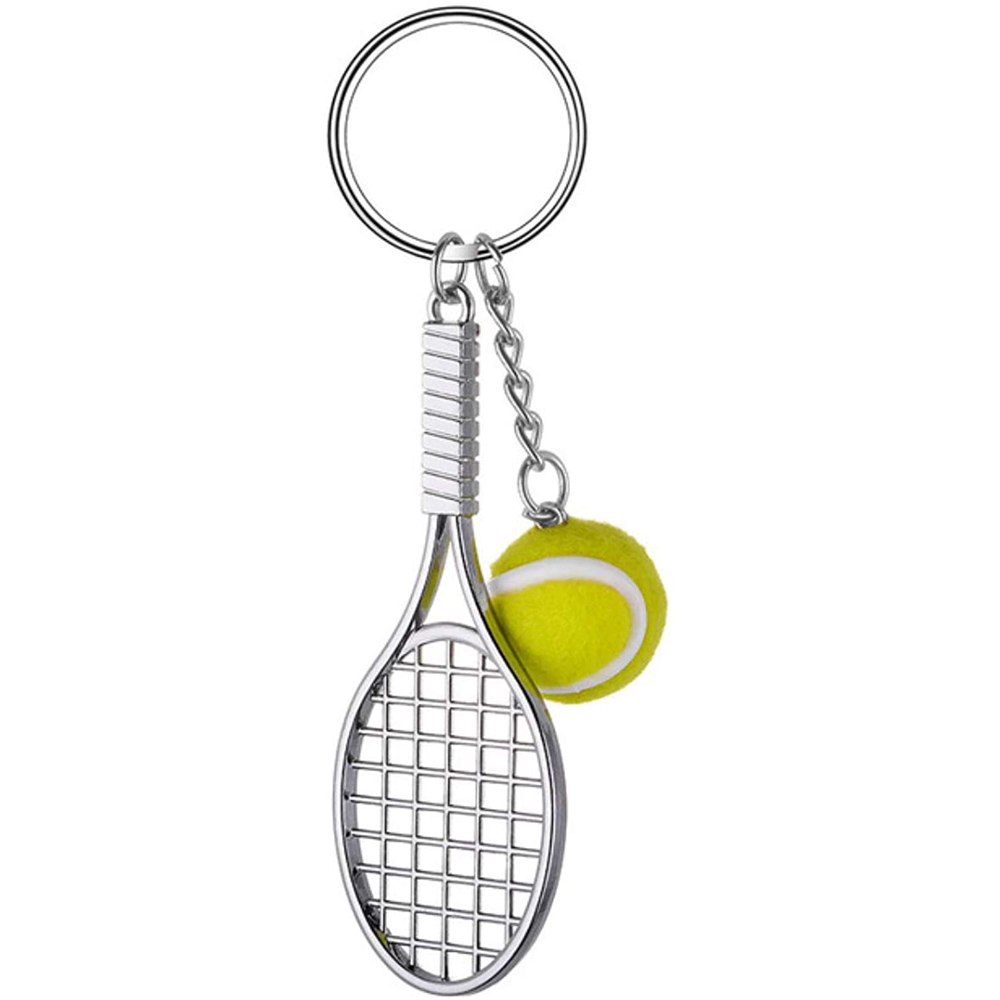Quinton Gantungan Kunci Bentuk Raket Tenis Mini 6 Warna Untuk Suvenir