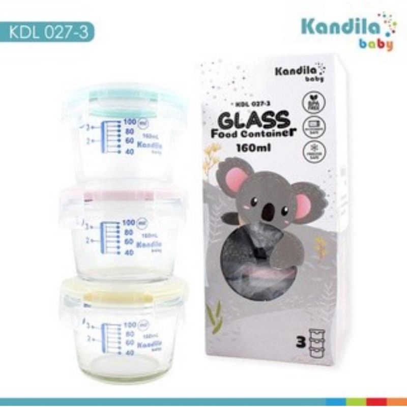 Kandila Baby Glass Food Container KDL027-2 KDL027-3 KDL027-4 KDL027-5 KDL027-6 KDL027-7 KDL027-8 KDL027-9 - Wadah Tempat Makanan Mpasi Bayi Kaca - Tepak Makan Kaca - Kotak Malan Mpasi Moti Printed Glass Lucu - Glass Box Print - Glassbox Mpasi Anak Bayi