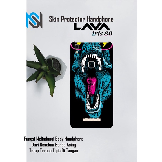 Isi 2pcs Garskin Hp Lava Iris 80 Motif Dino Free Custom Motif (Bisa COD)