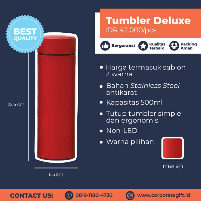TUMBLER DELUXE MERAH (By Request) DIMSUM MBLEDOS