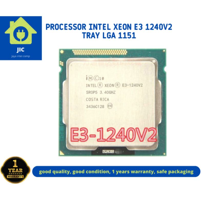 PROCESSOR INTEL XEON E3 1240 TRAY LGA 1155