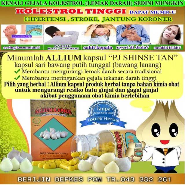 allium kapsul bawang lanang/bawang putih tunggal