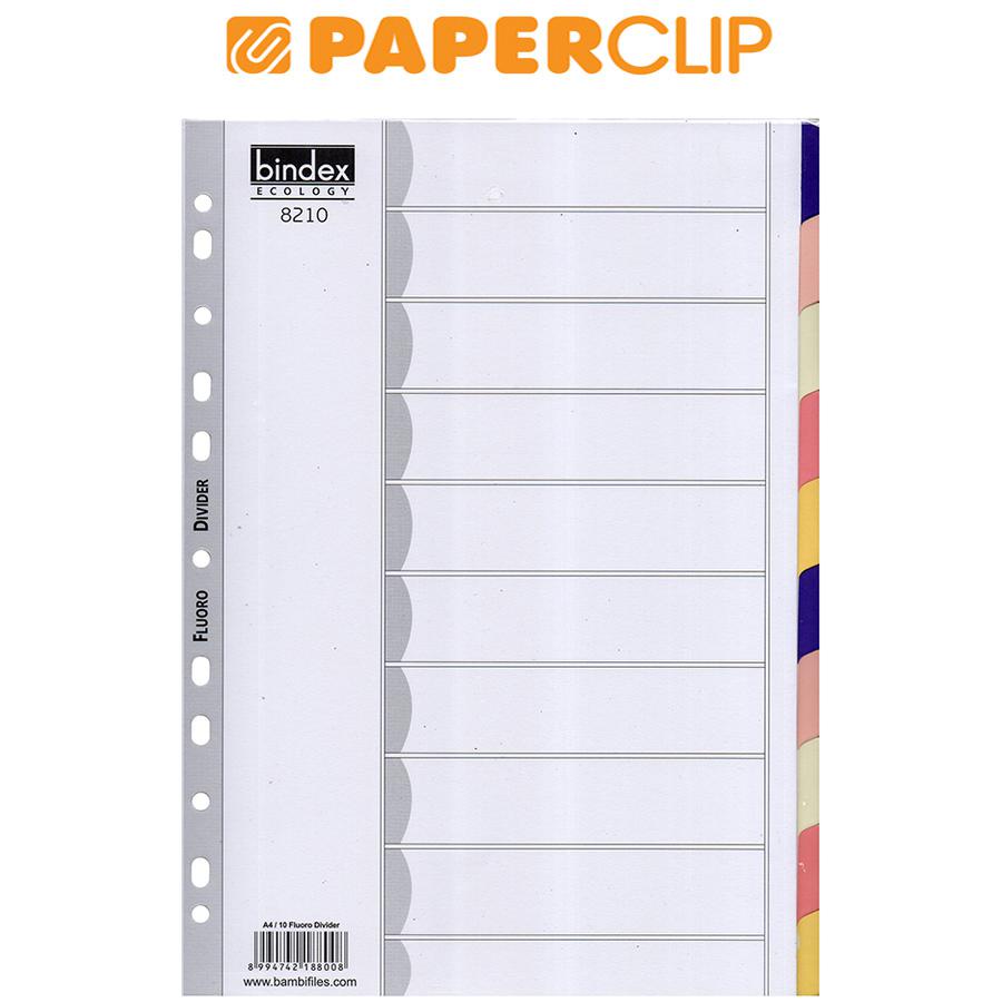 

PEMBATAS FILE / DEVIDER BINDEX 8210 A4 10C KARTON