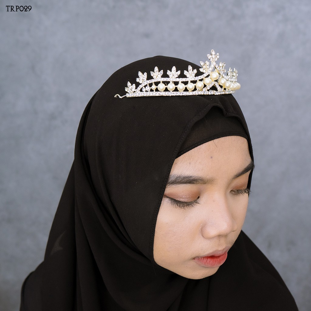 [BISA COD] TIARA CROWN PERNIKAHAN PREMIUM HIJAB ASESORIS TRP029