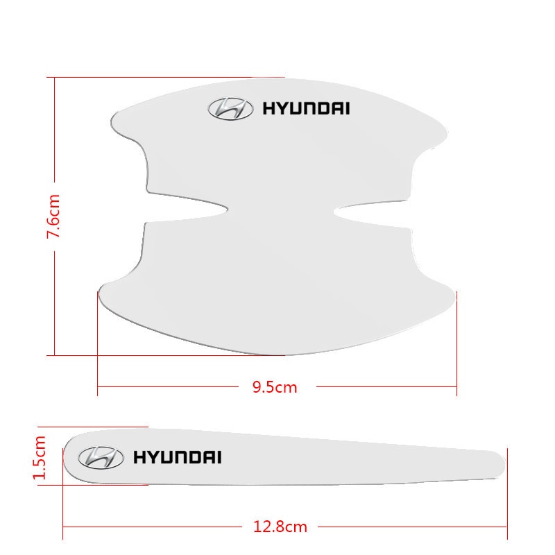 8pcs Stiker Pelindung Gagang Pintu Mobil Transparan Untuk Hyundai I30 Santafe Tucson Sonata Creta ix35 I20 I10 I40