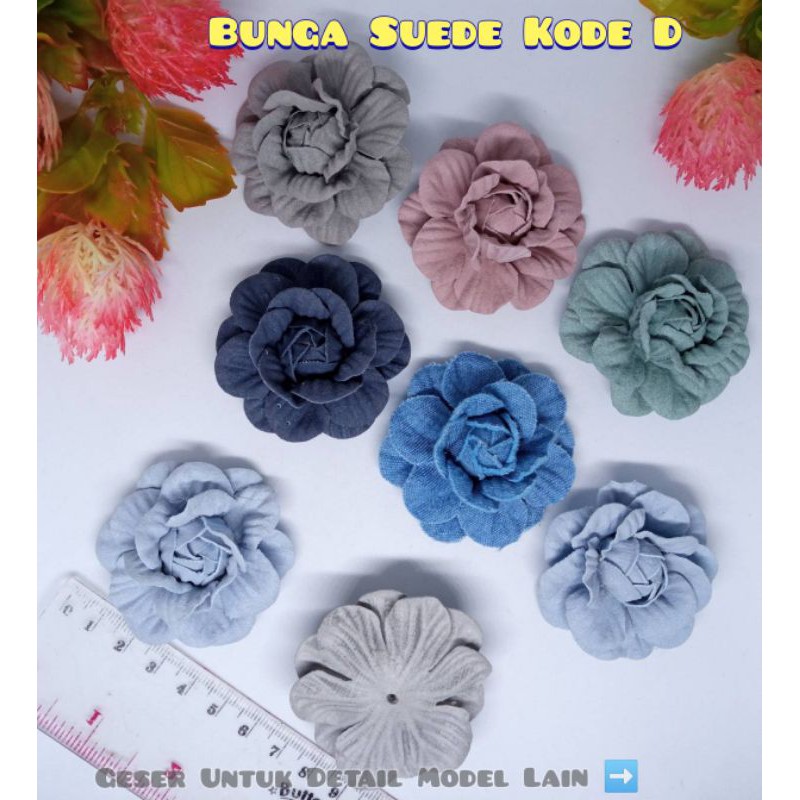 Aplikasi Bunga Suede Bunga Bros Bunga Suede Strap Masker