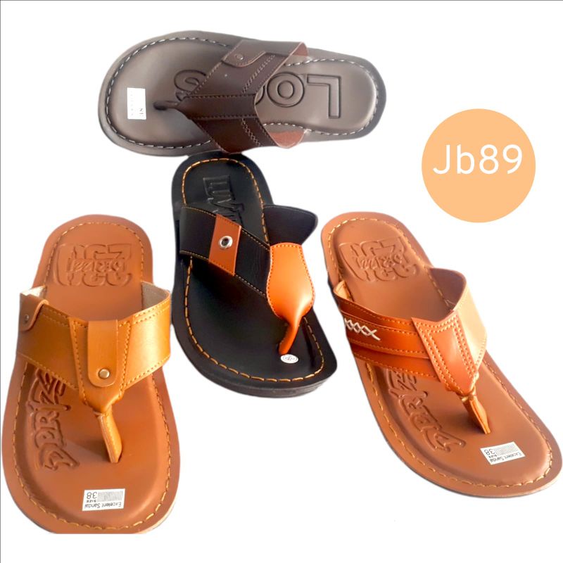 JB Sandal jepit Pria / Sandal kulit Casual / Sendal Santai Pria dewasa