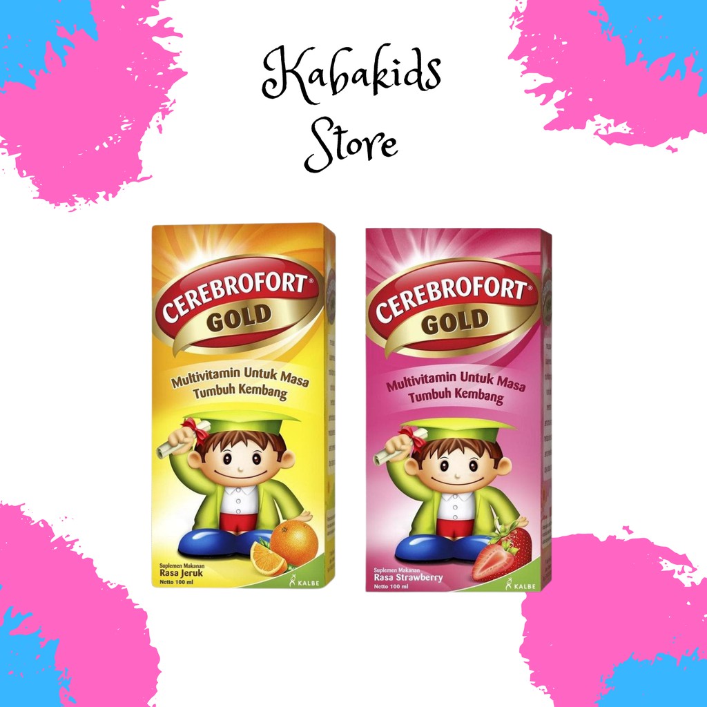 Cerebrofort Gold Multivitamin Vitamin Anak Sirup - Kabakids Store