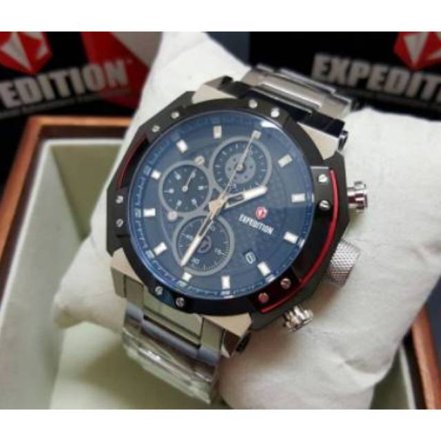 Jam Tangan Expedition E6385 Pria Original Silver