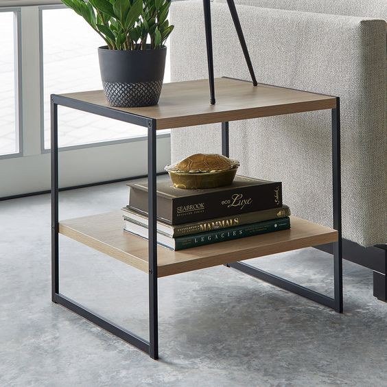 rak meja buku kayu