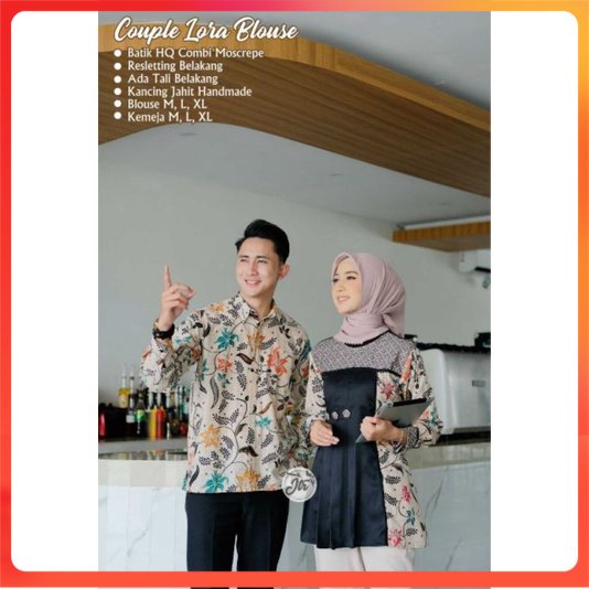 BAJU COUPLE ATASAN BAJU BATIK NEW ARRIVAL QUEEN