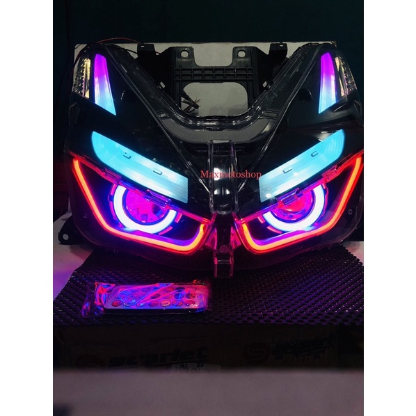 LAMPU PROJIE ALIS RGB HP&amp;REMOTE VARIO 160 NEW SEPAKET REFLEKTOR FULL SET (BUKAN BILED)