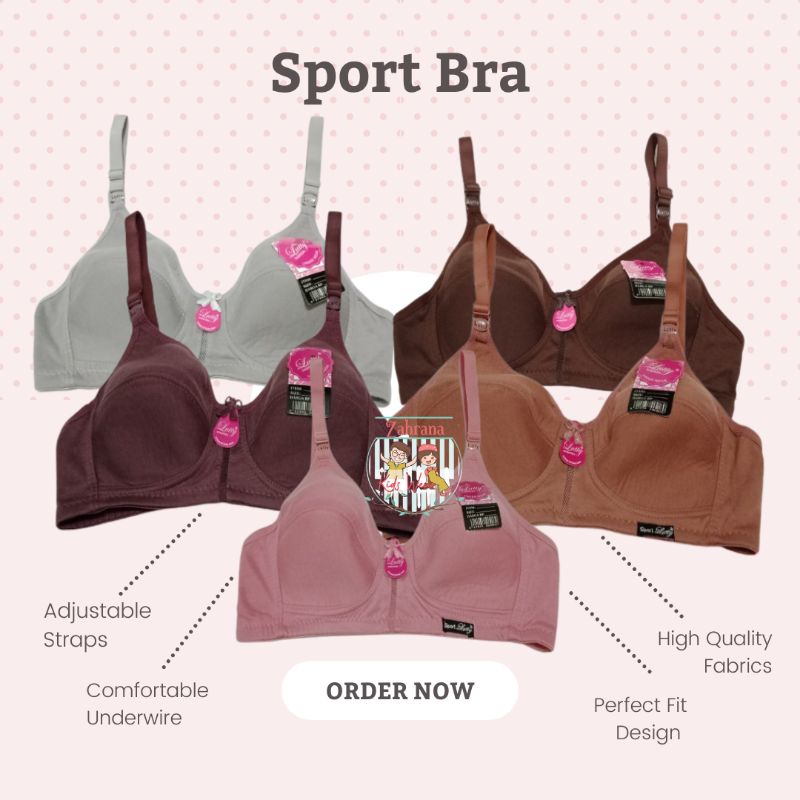 3 PCS BH SPORT WANITA / BRA TANPA BUSA / SPORT BRA JUMBO / BH SPORT BRA / SPORT BRA / BRA JUMBO / BR