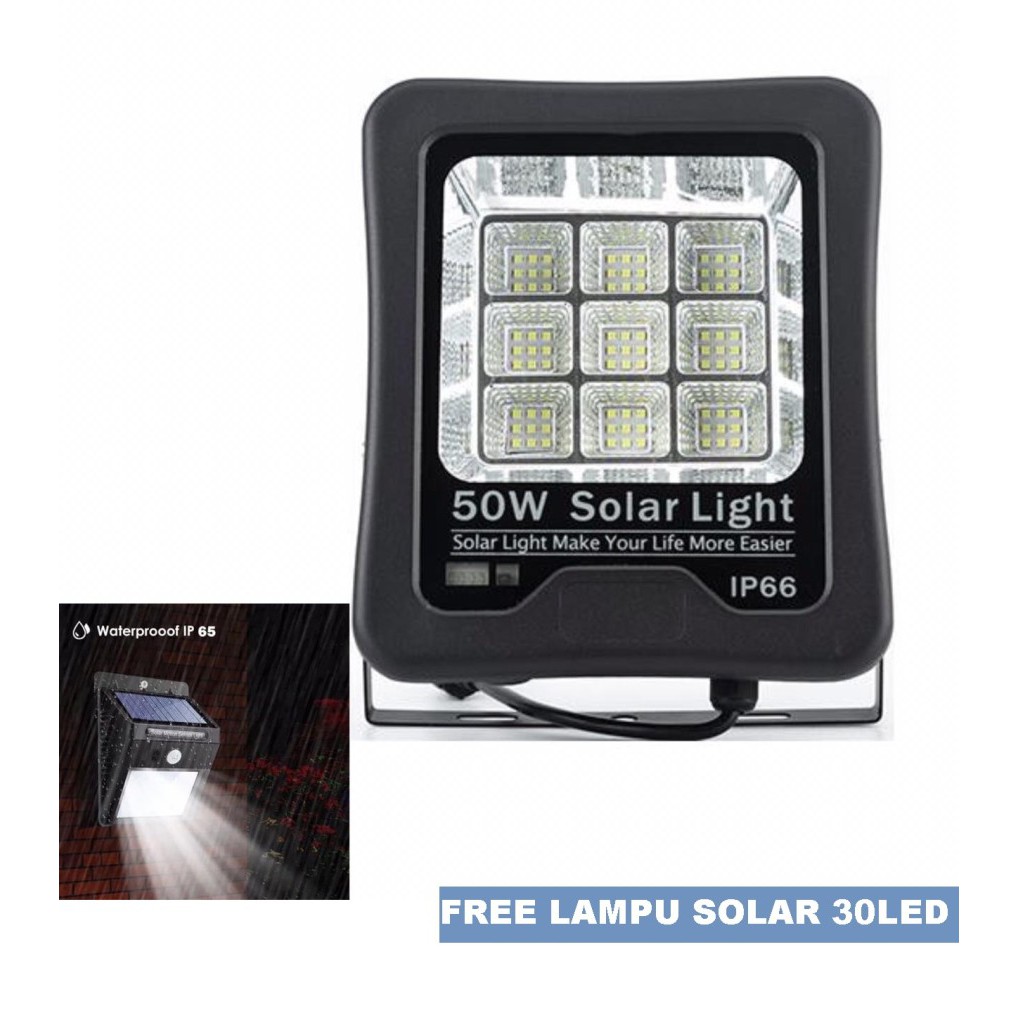 Jual Lampu Sorot LED Solar Cell 50W Waterproof IP66 - Flood Light ...