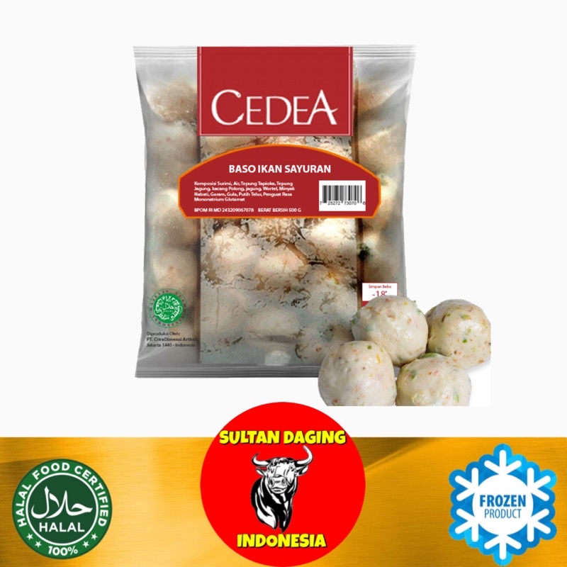 

CEDEA BASO IKAN SAYURAN 500 GRAM ISI 25 BUTIR/ BAKSO IKAN SAYURAN/ CEDEA BASO IKAN SAYURAN 500GR/ CEDEA BASO IKAN SAYURAN/ BASO IKAN SAYURAN CEDEA/ BASO IKAN SAYUR