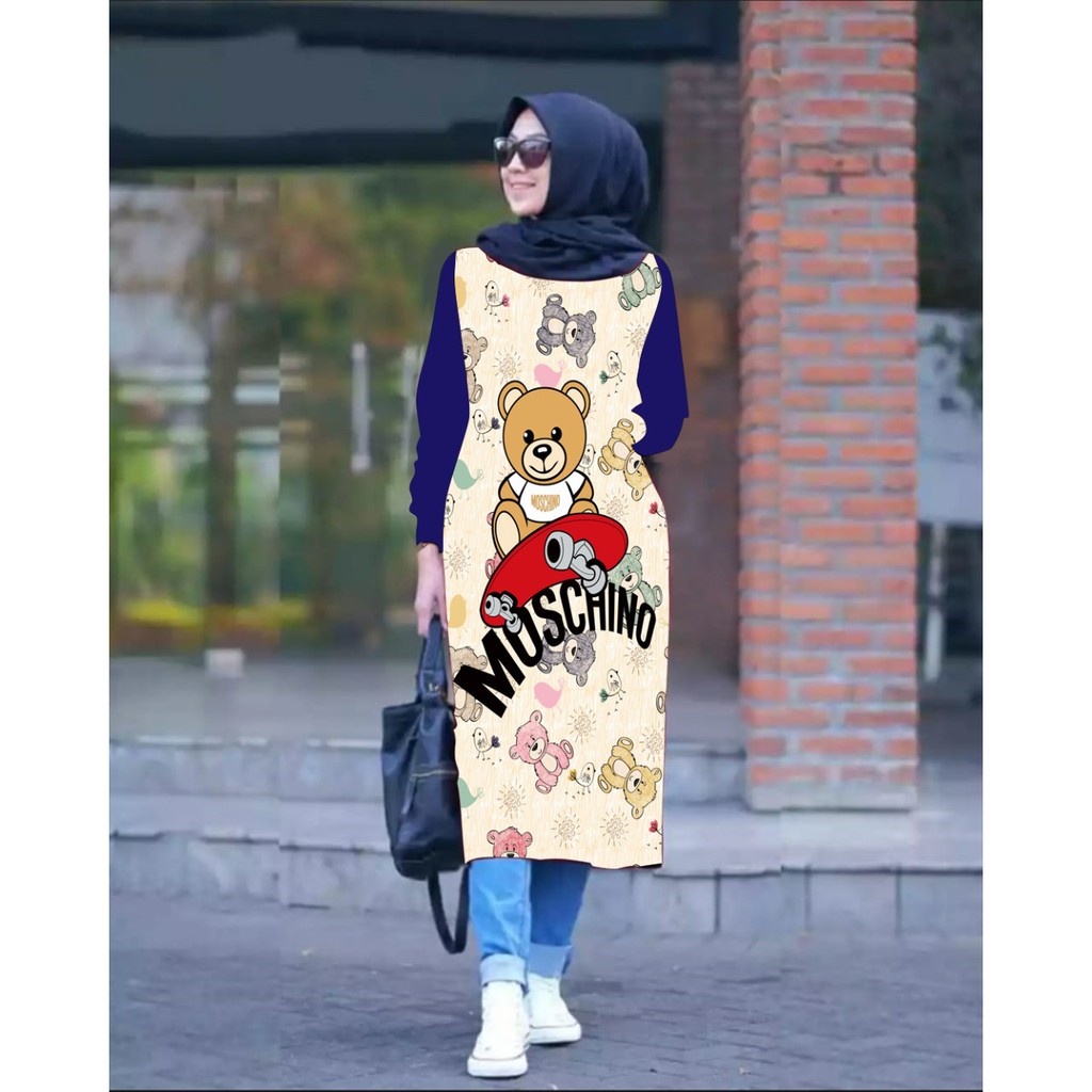 COD TUNIK ATASAN FASHION MUSLIMAH PRINT XXL