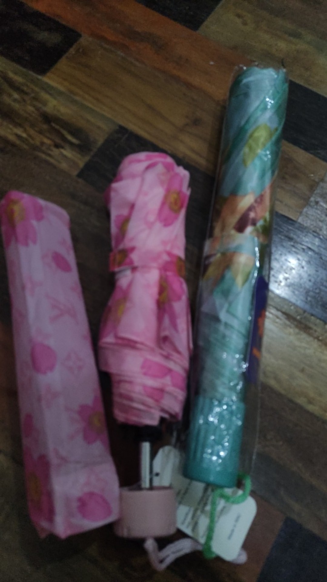 Payung Lipat 2 Satin Motif Bunga Cute (free Bubble Wrap)