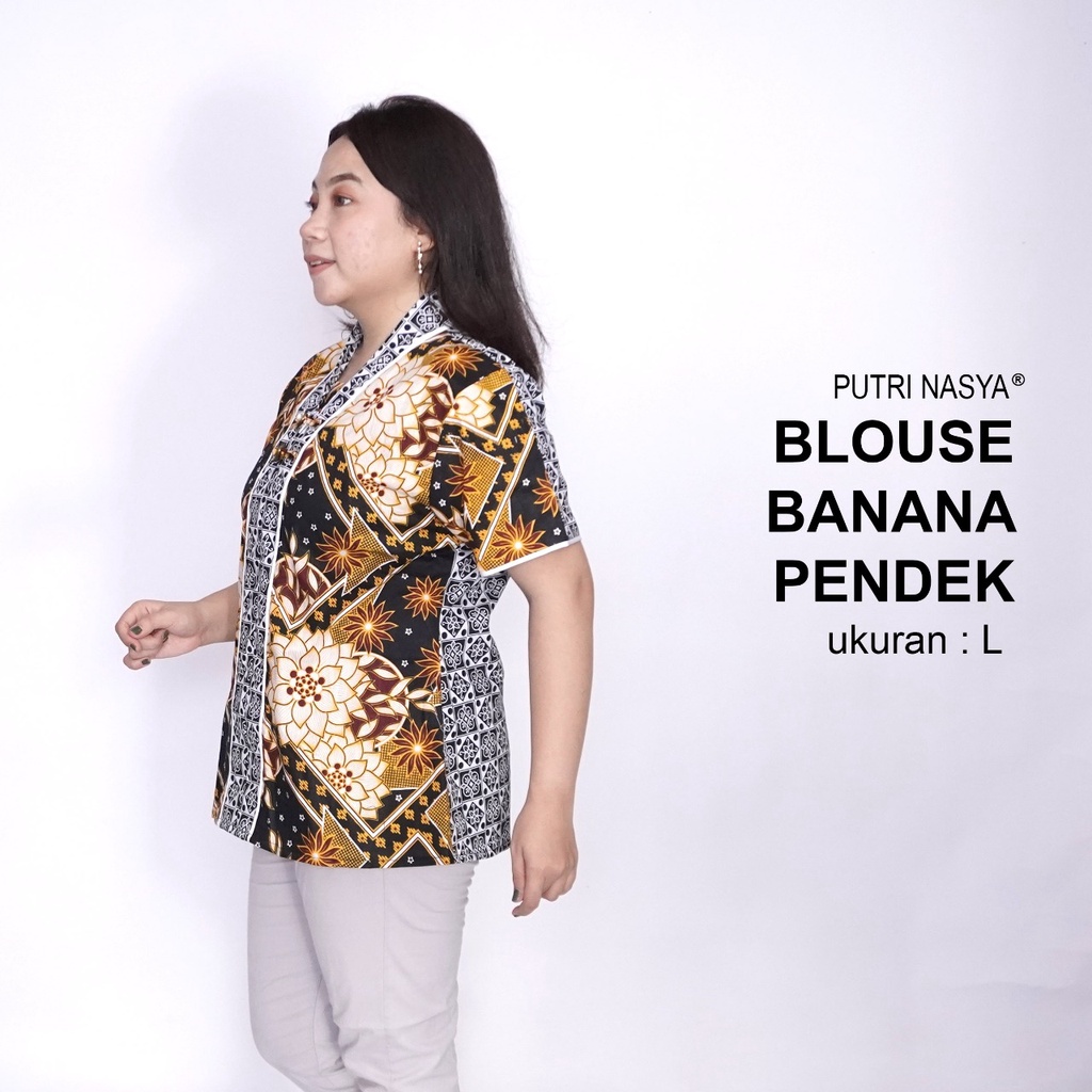 Blouse Big Size Batik Wanita Atasan Batik Lengkap S-M-L-XL-2L-3L-4L-5L-6L-7L Model Blus Jumbo Seragam Batik / Atasan Formal Kantor Wanita Big / Pakaian Batik Wanita Kekinian Jumbo / Atasan Kerja Model Terbaru Batik Bahan Katun Wanita